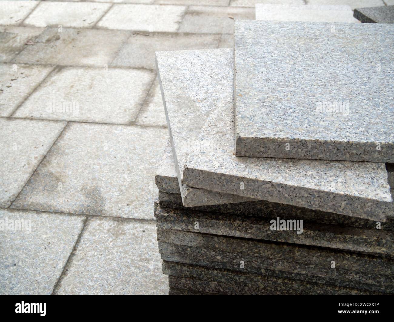 Large granite paving slabs Stock Photo Alamy