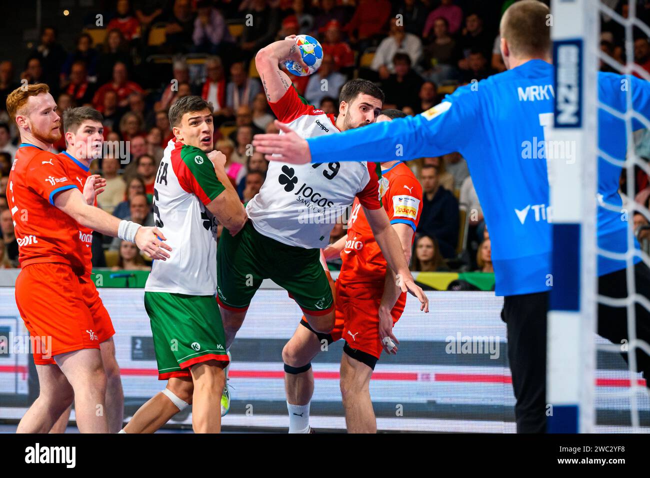 Munich, Germany. 13th Jan, 2024. Handball European Championship, Czech