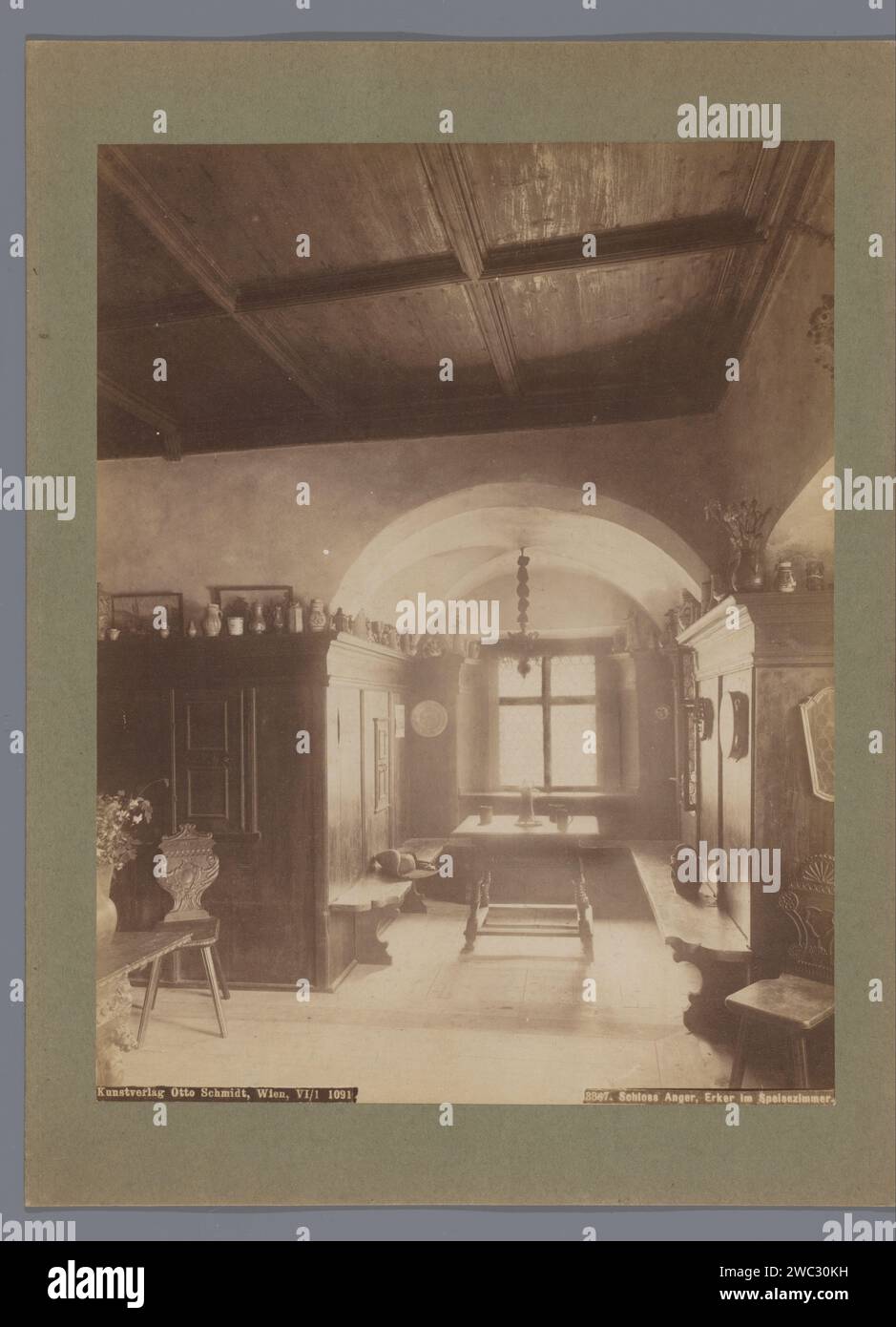 Curated visual reference: Old Anonymous Building Interior Design Inspiration Reference: Interior Of A Room With Bay Window Anonymous Otto Schmidt