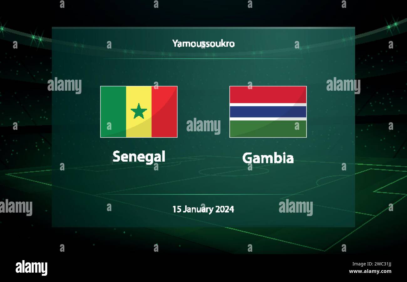 Senegal Vs Gambia Football Scoreboard Broadcast Graphic Soccer senegal-vs-gambia-football-scoreboard-broadcast-graphic-soccer