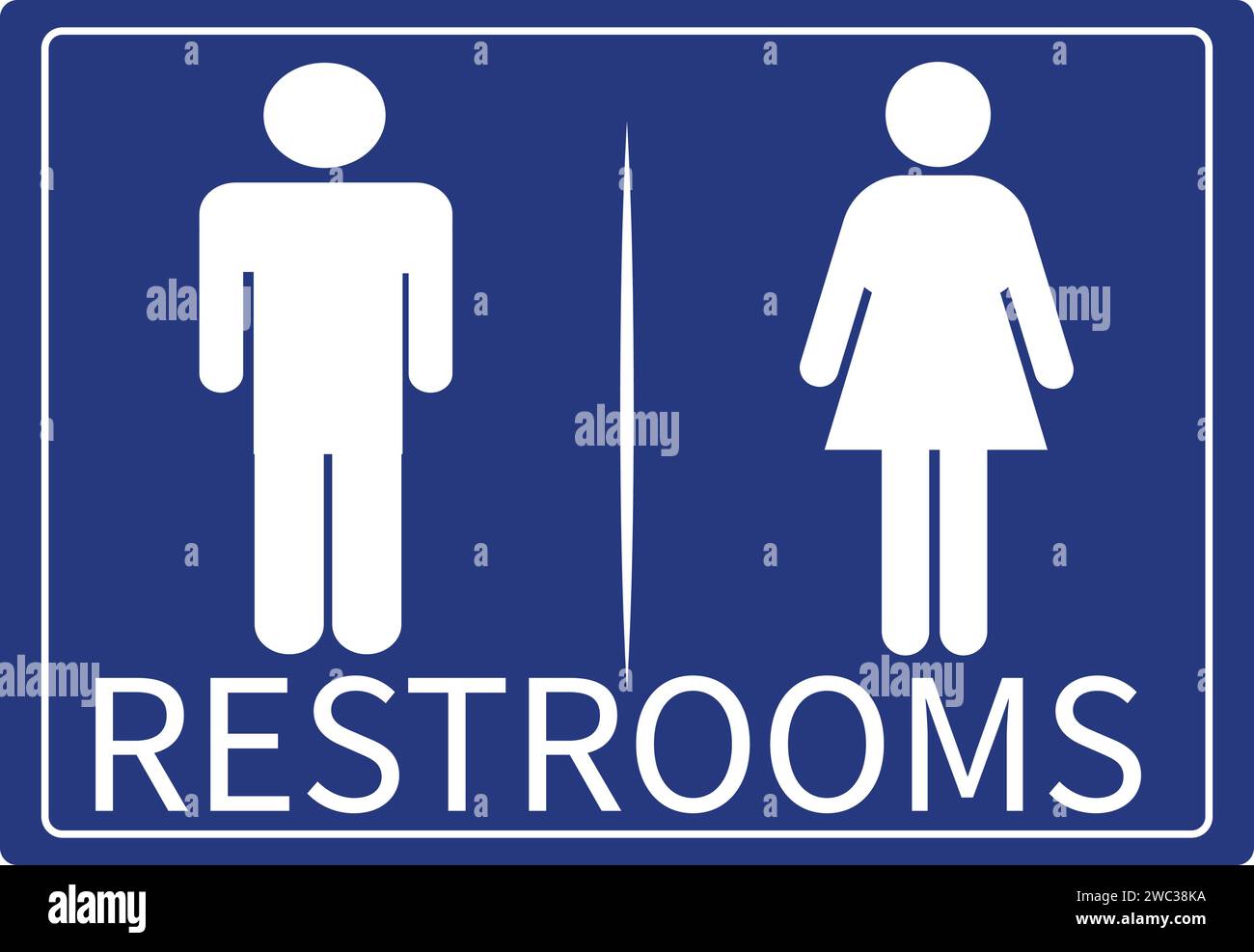 Washroom Sign, Restrooms Identification, Toilet sign Stock Vector