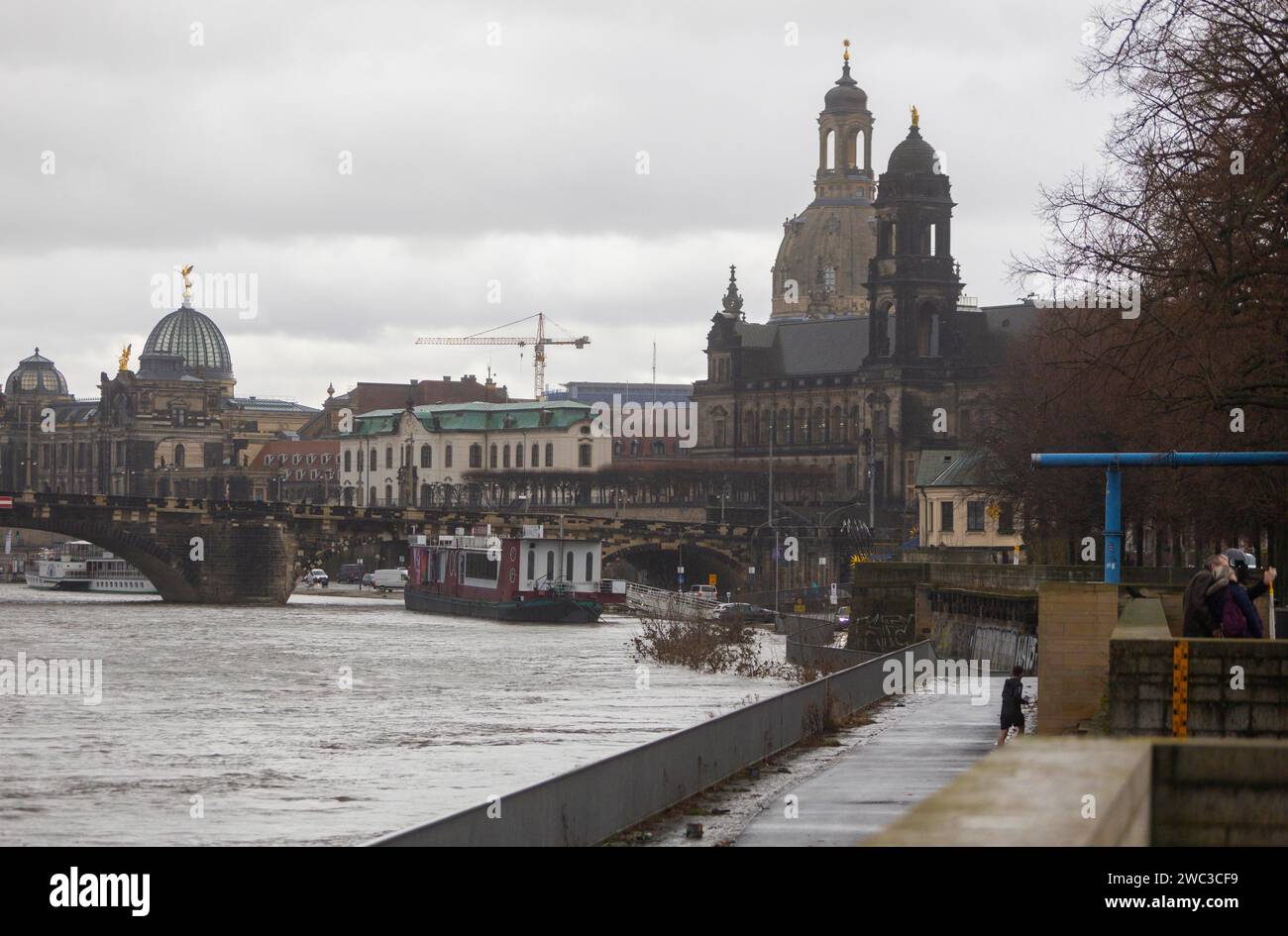 Rainy weather in Dresden