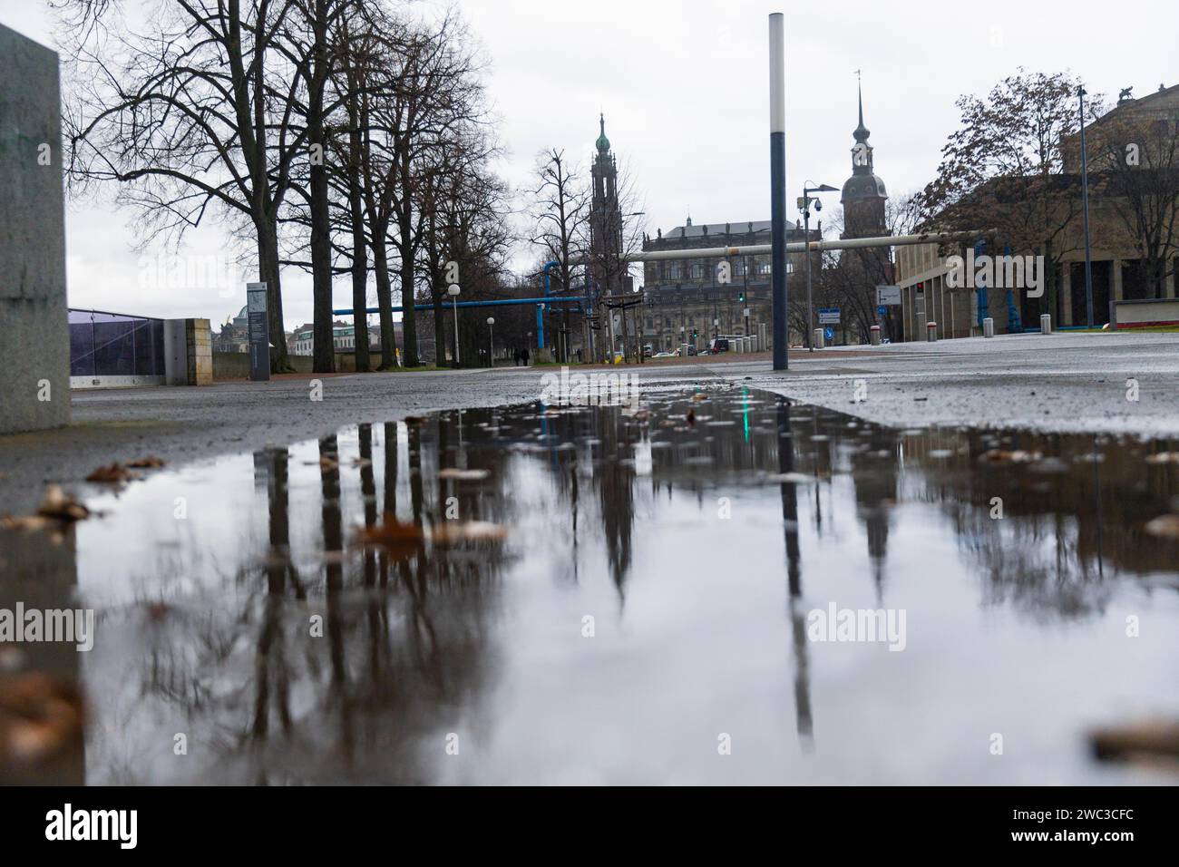 Rainy weather in Dresden