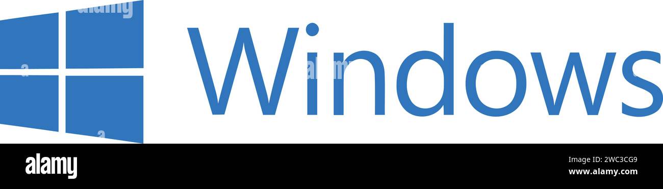 Microsoft window logos, window operating system logotype vector Stock Vector