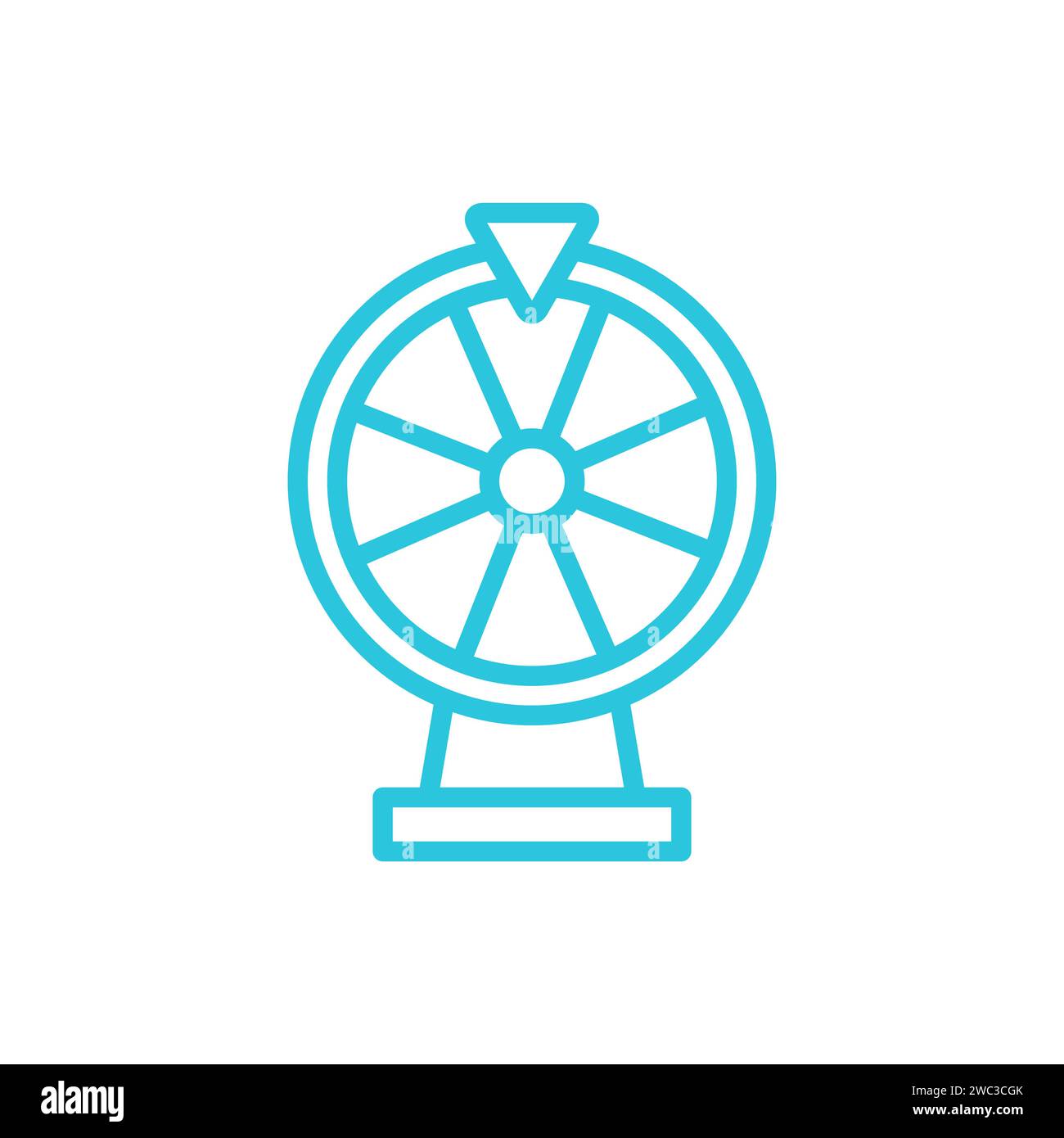 Lucky Fortune wheel. From blue icon set. Stock Vector