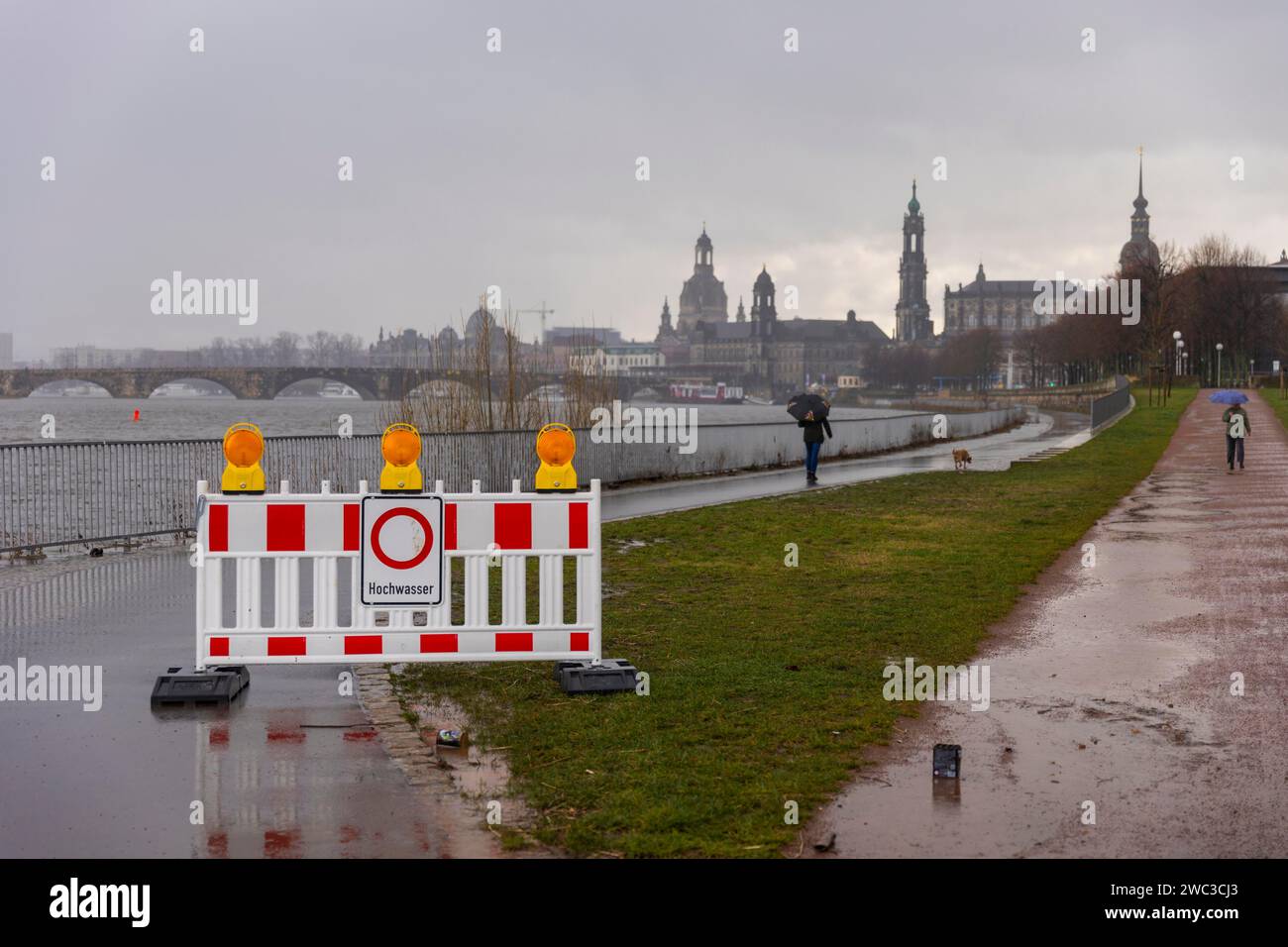 Rainy weather in Dresden