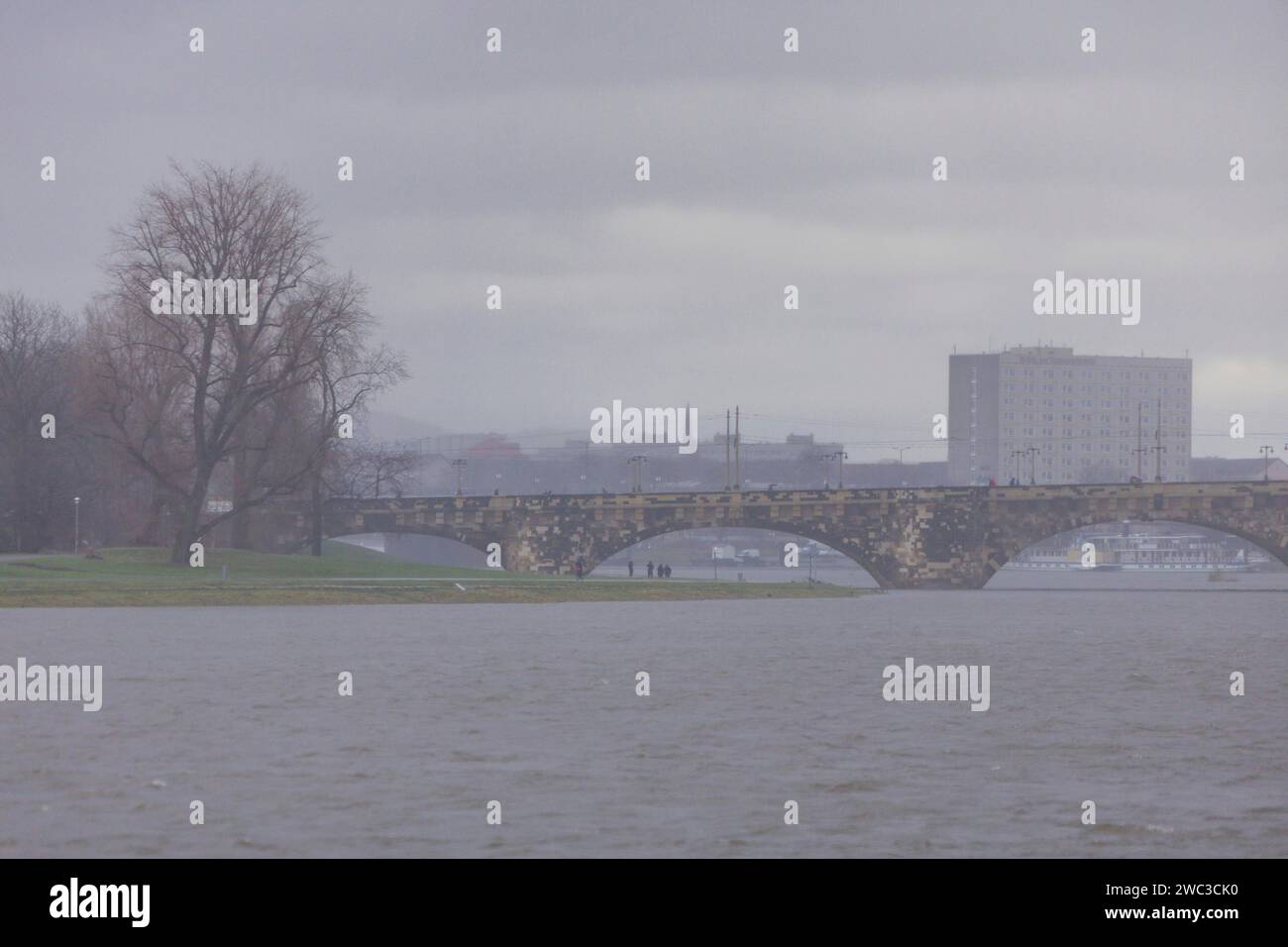 Rainy weather in Dresden