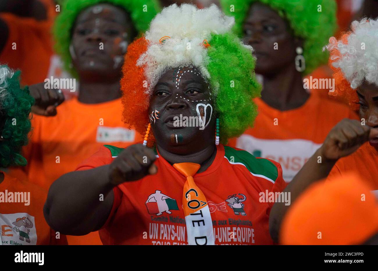 January 13 2024: . Ivory Coast fans during a African Cup of Nations