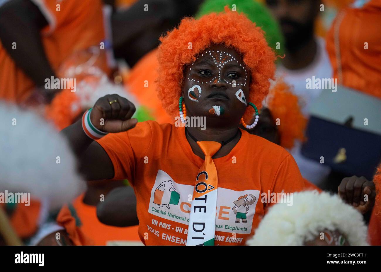 January 13 2024: . Ivory Coast fans during a African Cup of Nations
