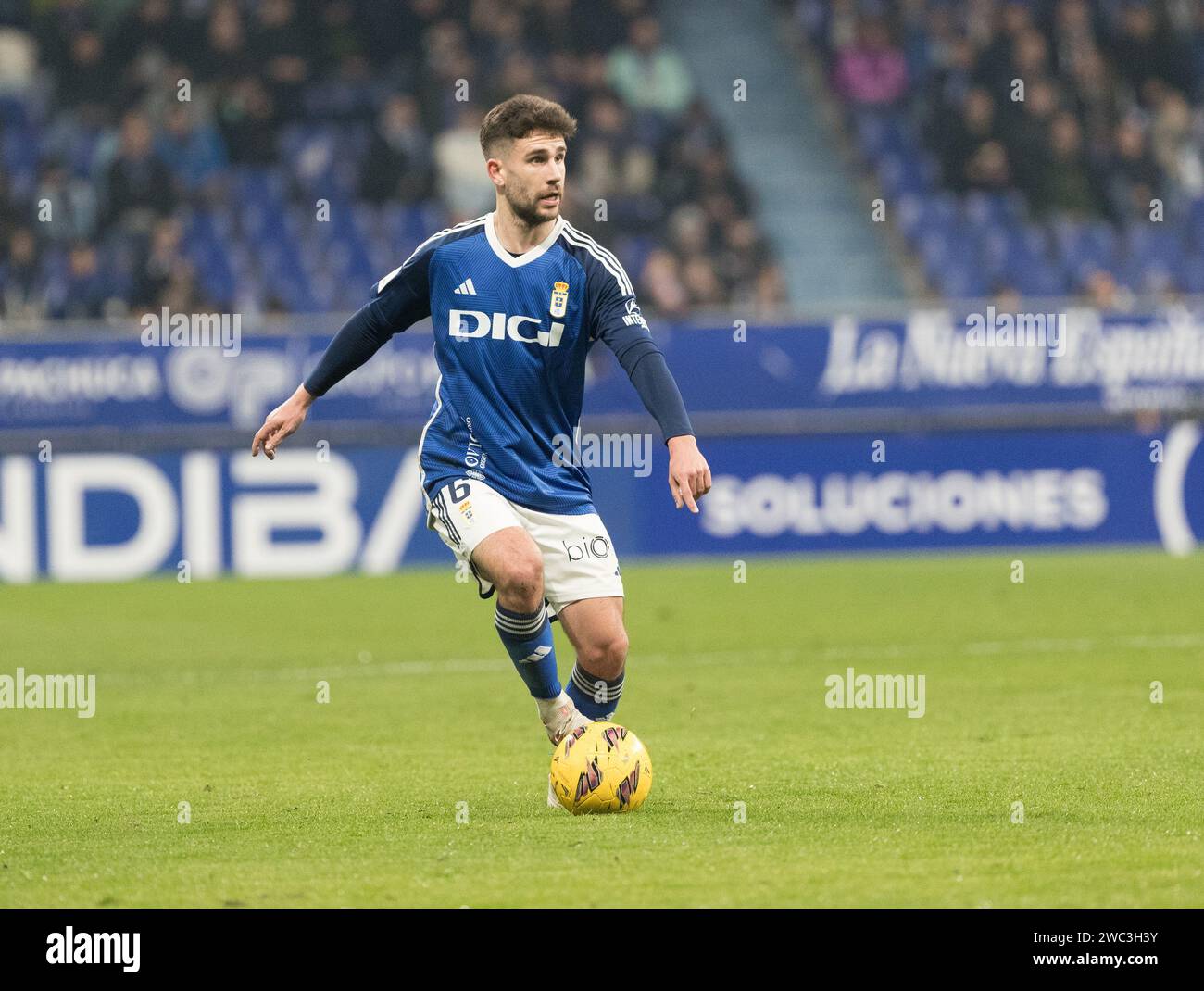 13.01.24 Oviedo, Asturias. Football, LaLiga HYPERMOTION, Spanish 2nd division, day 22, Real Oviedo-SD Amorebieta at the Carlos Tartiere field. Credit.: Alamy/Aurelio Flórez Stock Photo