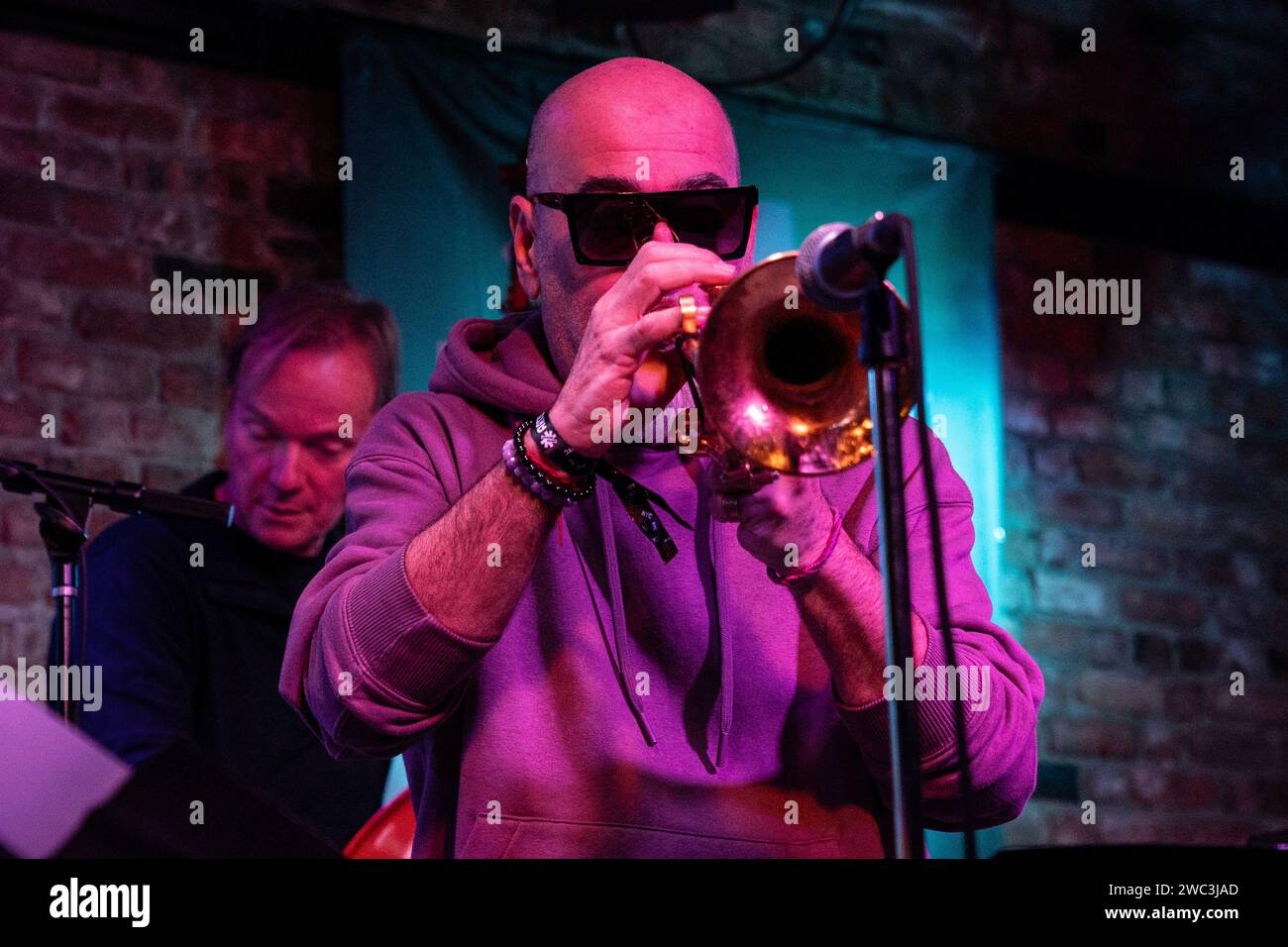 Lionel Belmondo performs with Dead Jazz band at The Bitter End bar as