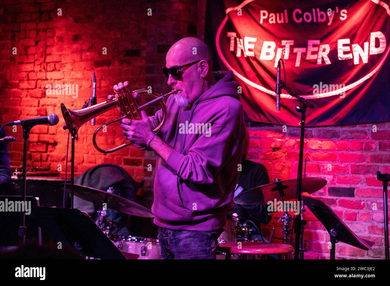 Lionel Belmondo performs with Dead Jazz band at The Bitter End bar as