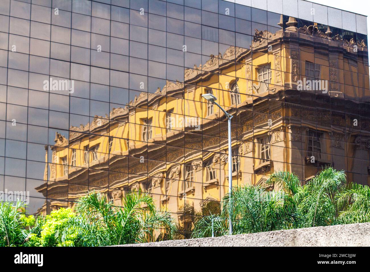 Facade of old buildings in the center of Rio de Janeiro, Brazil - March ...