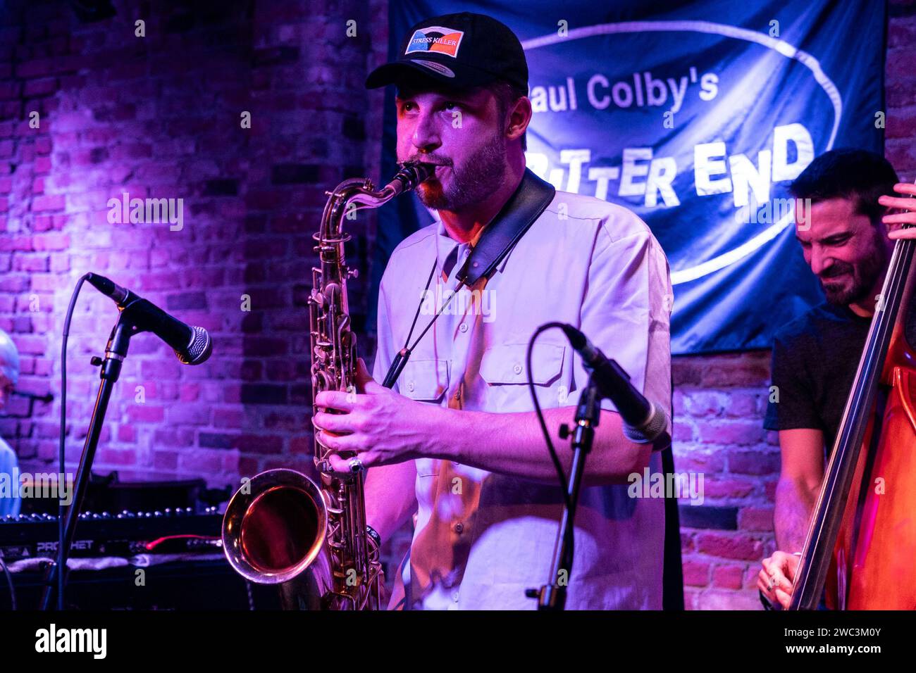 New York, New York, USA. 12th Jan, 2024. Leon Phal performs with his