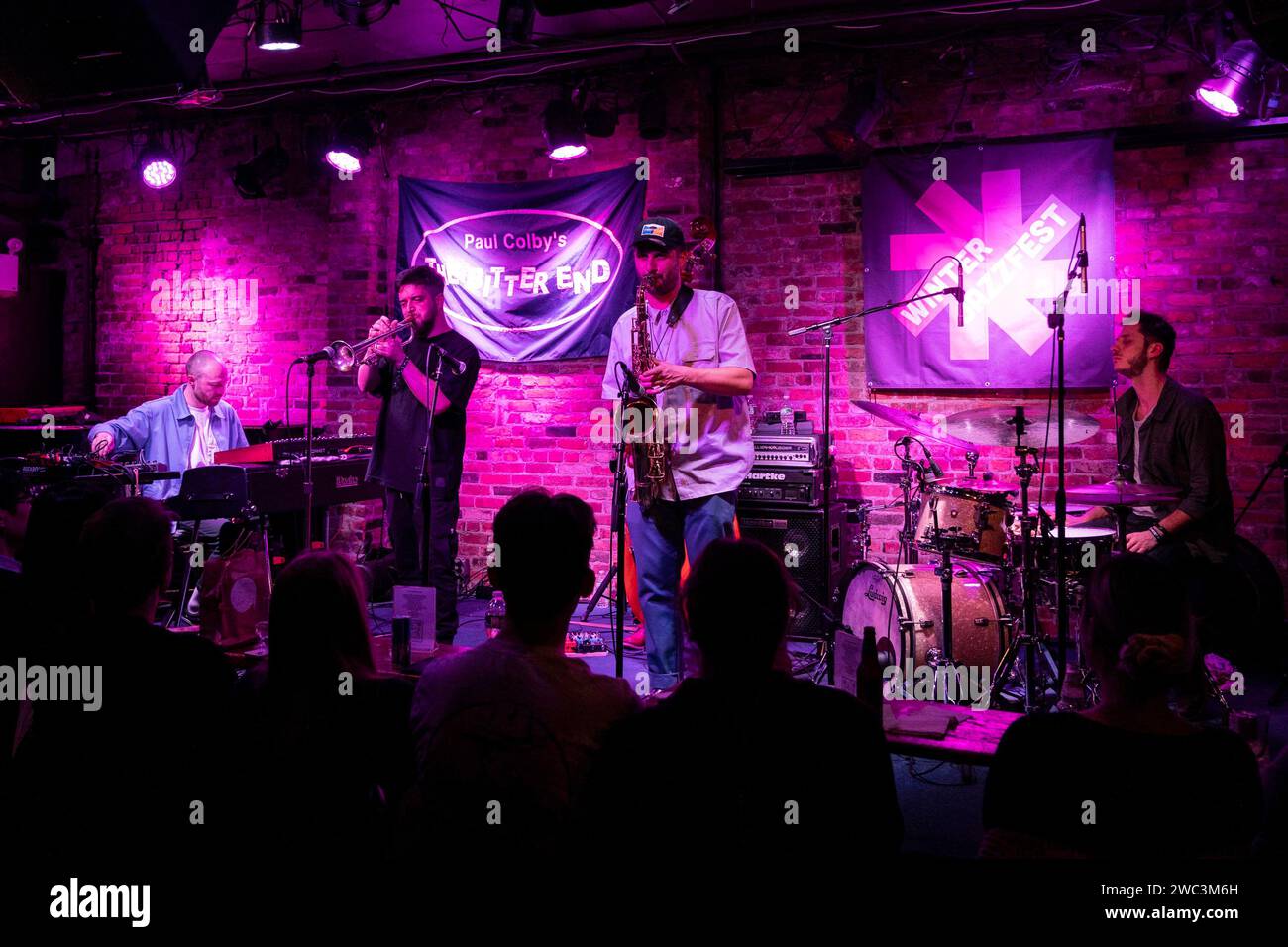 New York, New York, USA. 12th Jan, 2024. Leon Phal quintet performs at