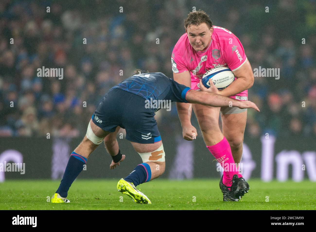 Dublin Ireland 13th Jan 2024 JJ Van Der Mescht Of Stade Francais dublin-ireland-13th-jan-2024-jj-van-der-mescht-of-stade-francais