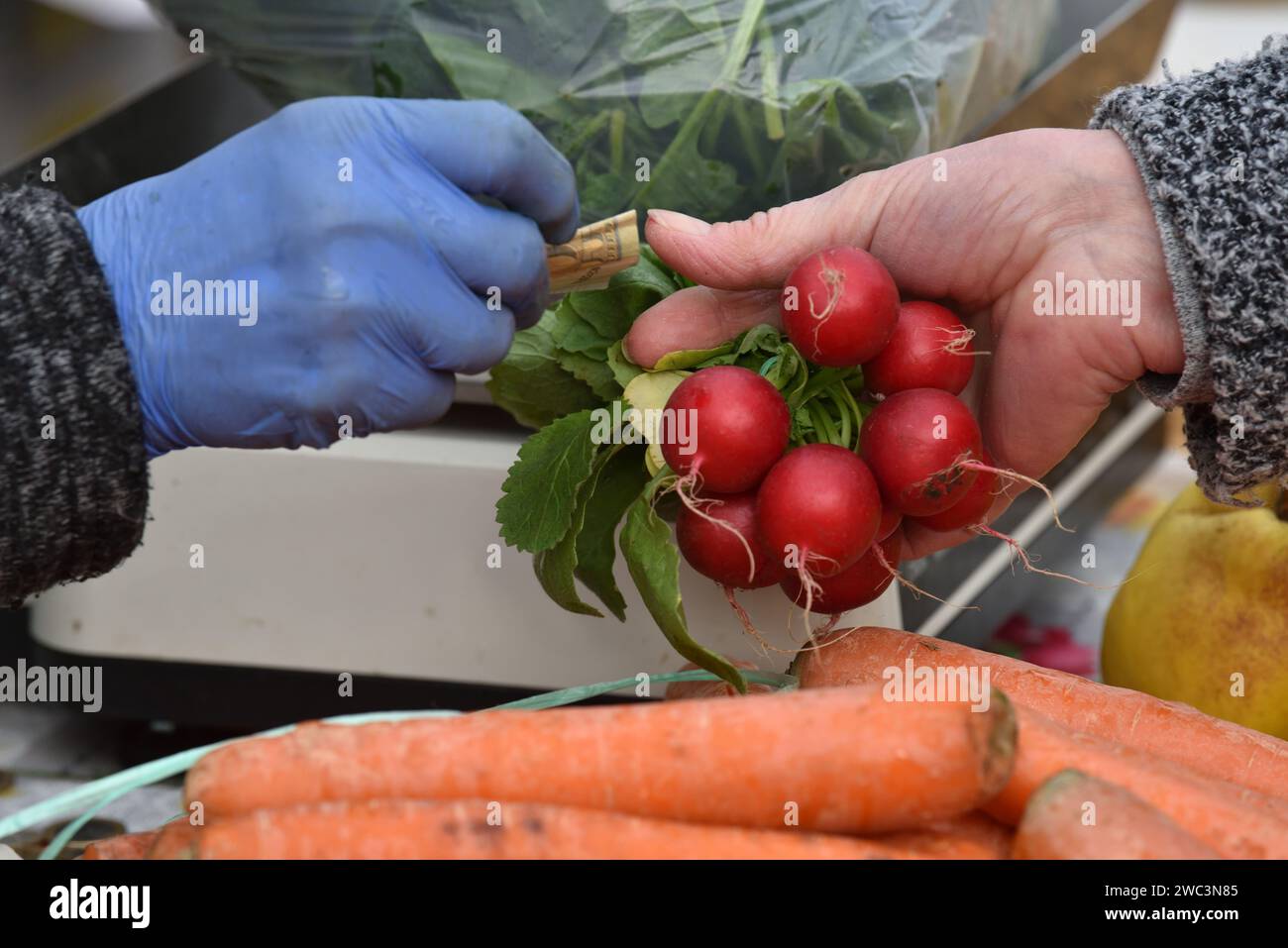 Zagreb, Croatia : 01,05,2024 : Vegetable market called Dolac in the