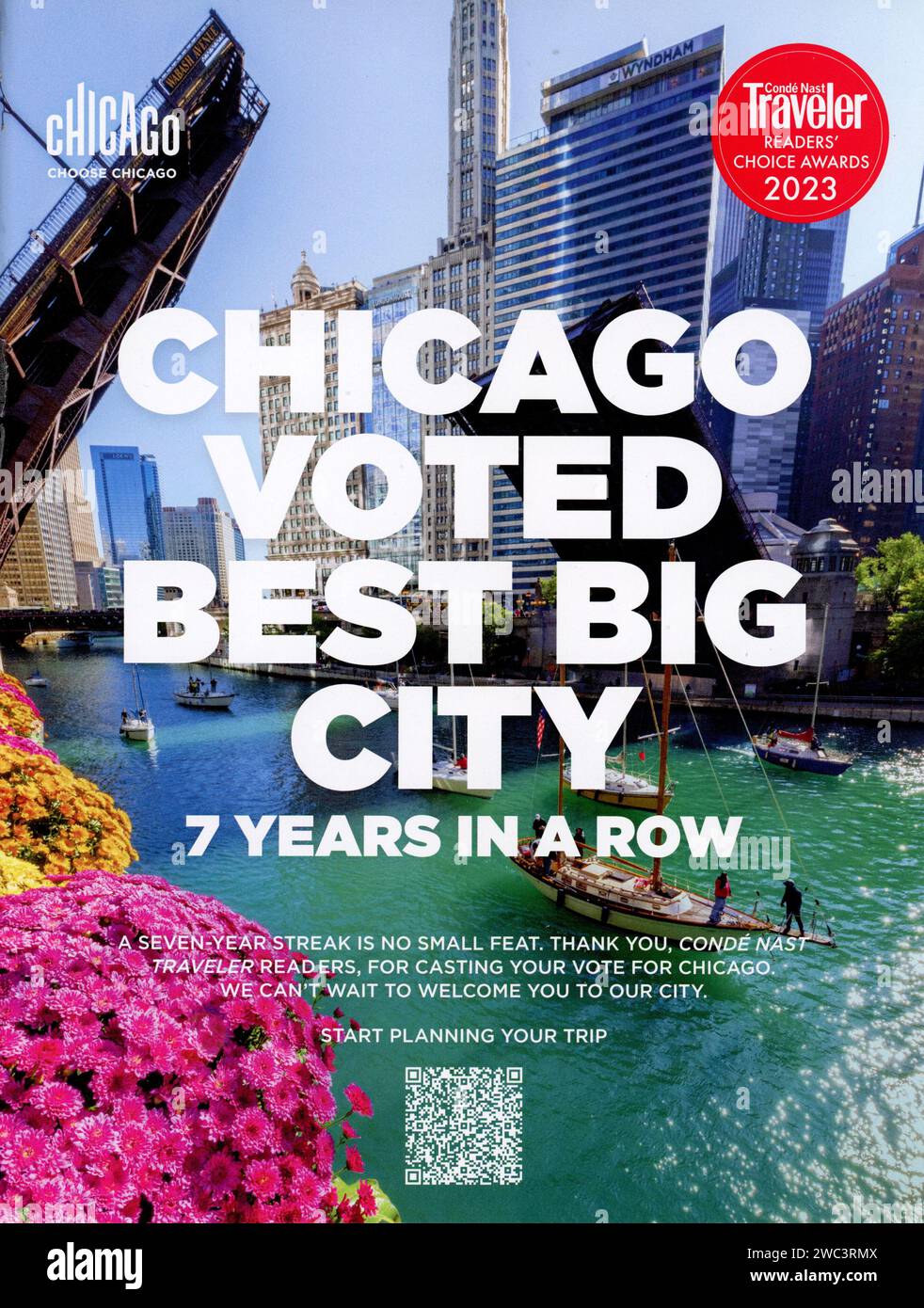 January/Februaty 2024 "Conde Nast Traveler" magazine Advert, USA Stock