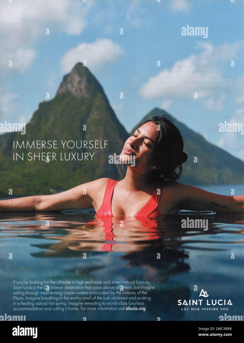 January/Februaty 2024 "Conde Nast Traveler" magazine Advert, USA Stock