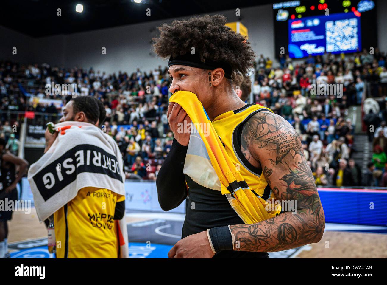 Ludwigsburg, Deutschland. 13th Jan, 2024. Deion Hammond (MHP Riesen