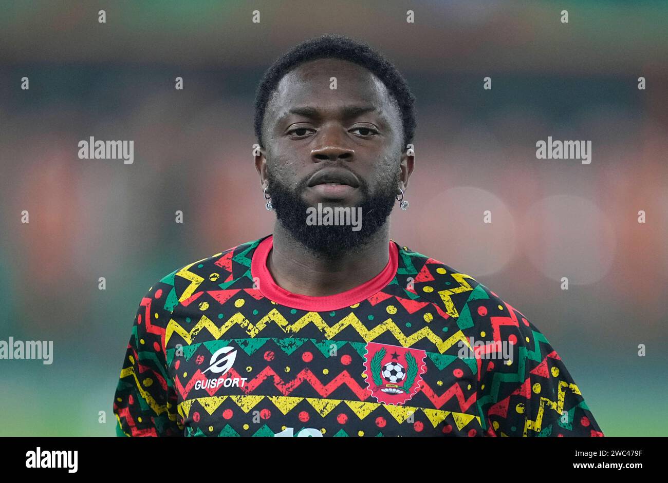 January 13 2024: Moreto Moro Cassama (Guinea Bissau) looks on during a