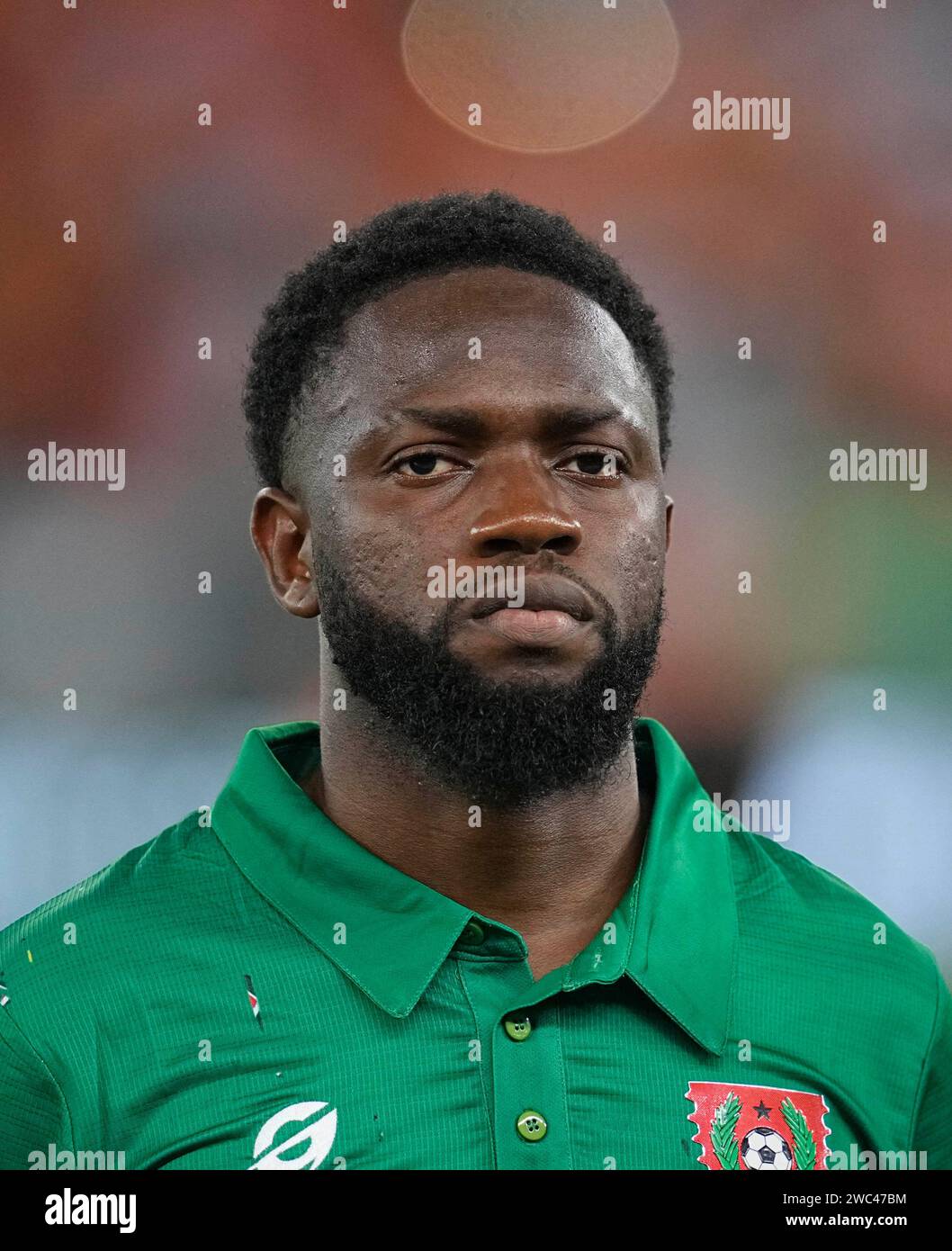 January 13 2024: Moreto Moro Cassama (Guinea Bissau) looks on during a