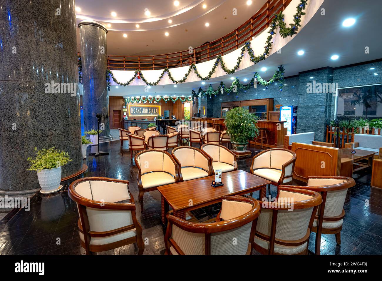 Pleiku City, Vietnam - December 29, 2023: see 4-star hotel Hoang Anh Gia Lai in Pleiku City, Gia Lai Province, Vietnam Stock Photo