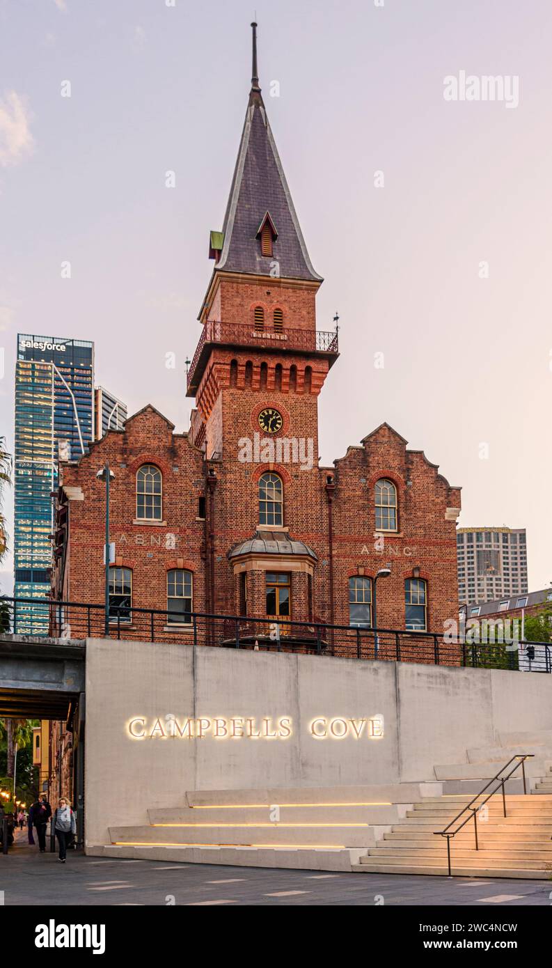 The former ASN Co. Building, in Campbells Cove, The Rocks, Sydney, Australia Stock Photo