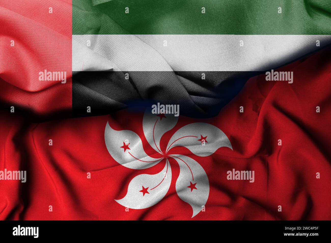 Illustration of the flag of the united arab emirates combining the flag ...