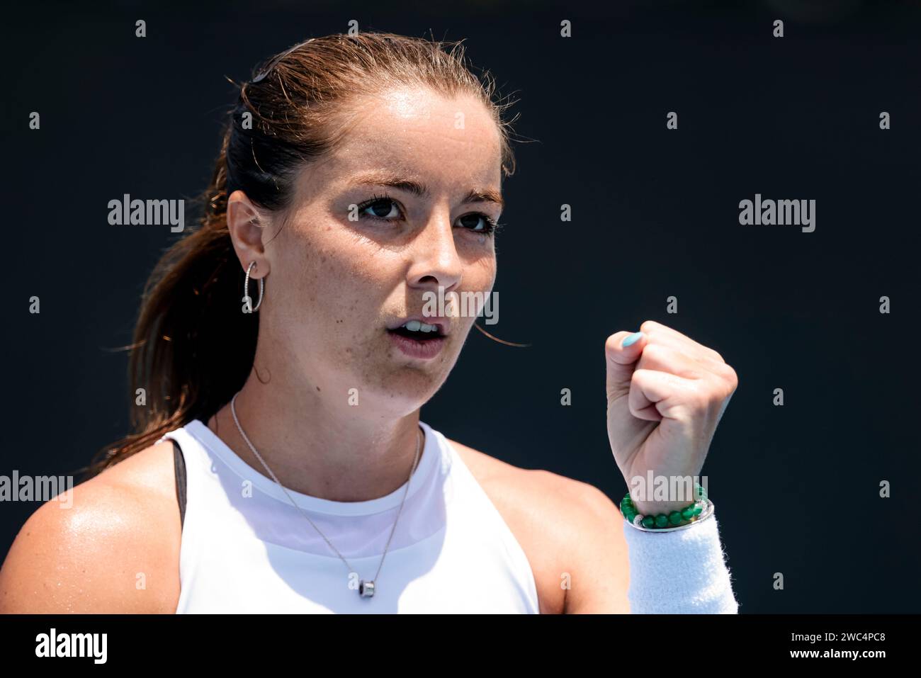 Melbourne, Australia, 14th Jan, 2024. Tennis player Jodie Burrage from