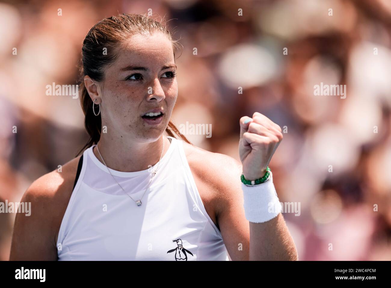 Melbourne, Australia, 14th Jan, 2024. Tennis player Jodie Burrage from