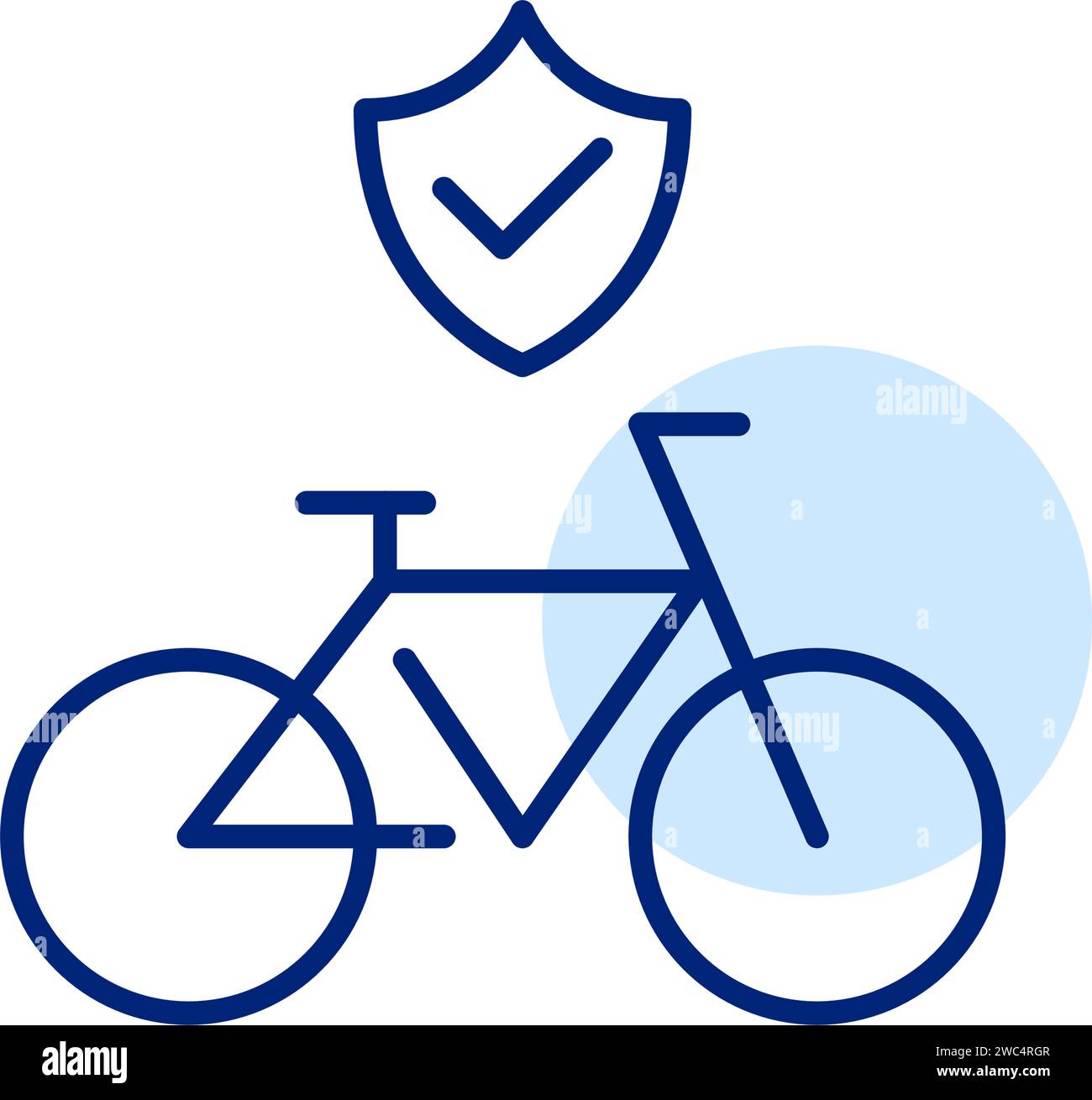 Bicycle insurance. Rent or ownership. Protections shield and check mark