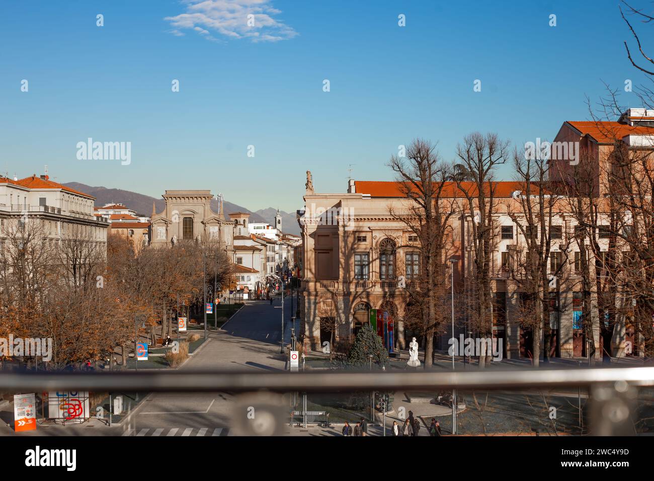 Ferris wheel at the Christmas market in Bergamo, Lombardy, Italy. Christmas in Italy Stock Photo