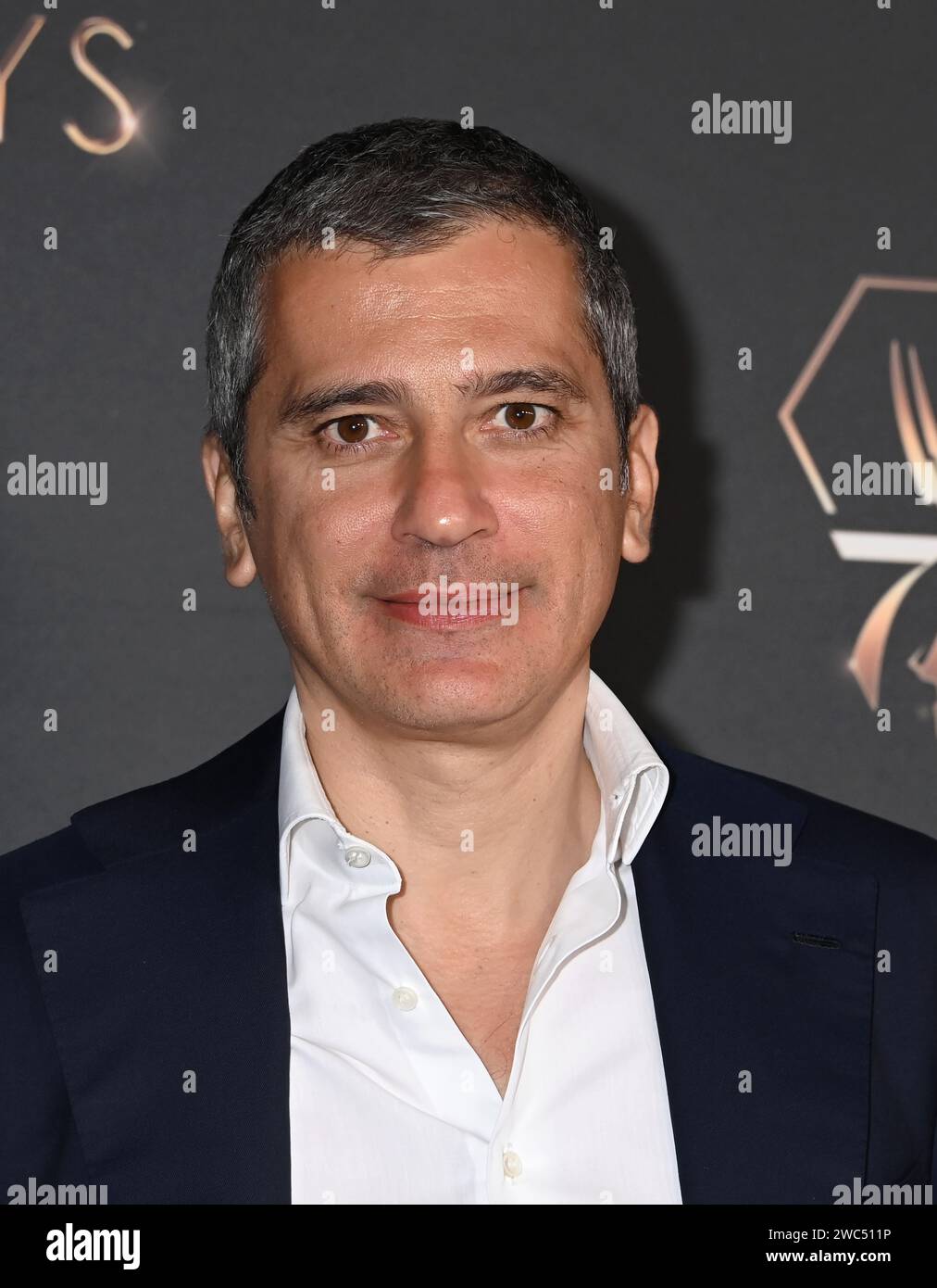 Los Angeles, USA. 13th Jan, 2024. Dario Maltese arriving at the 75th