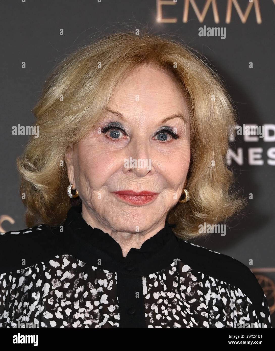 Los Angeles, USA. 13th Jan, 2024. Michael Learned arriving at the 75th