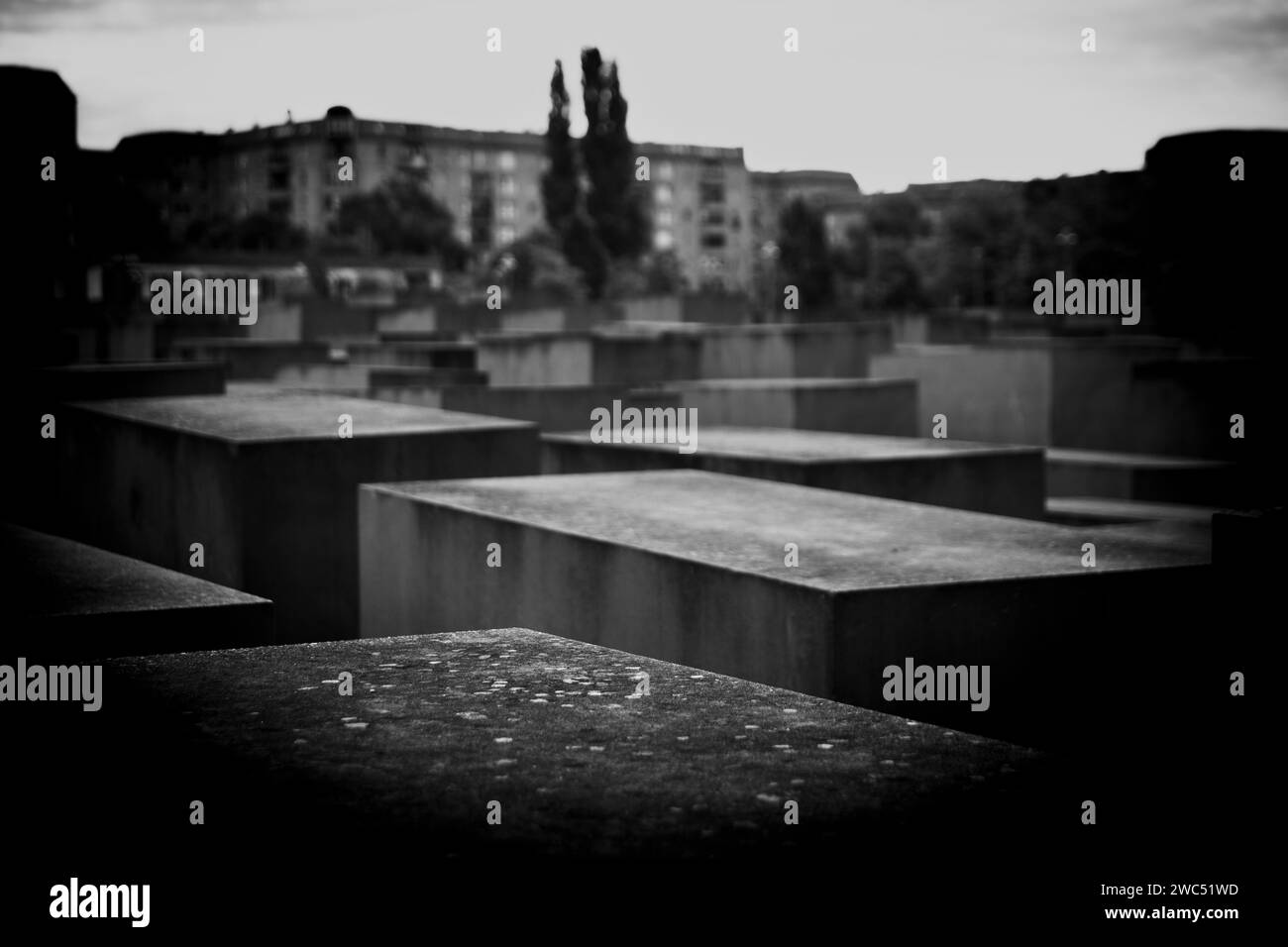 The Holocaust Memorial in Berlin, Germany in grayscale Stock Photo - Alamy