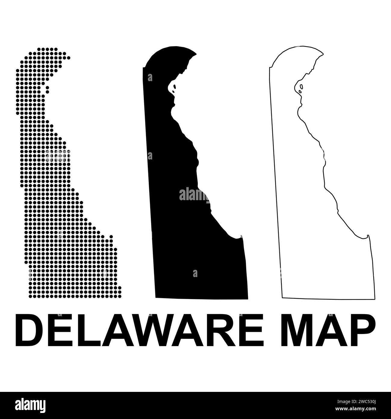 Set Of Delaware Map United States Of America Flat Concept Icon Vector Set Of Delaware Map United States Of America Flat Concept Icon Vector Illustration 2WC530J 