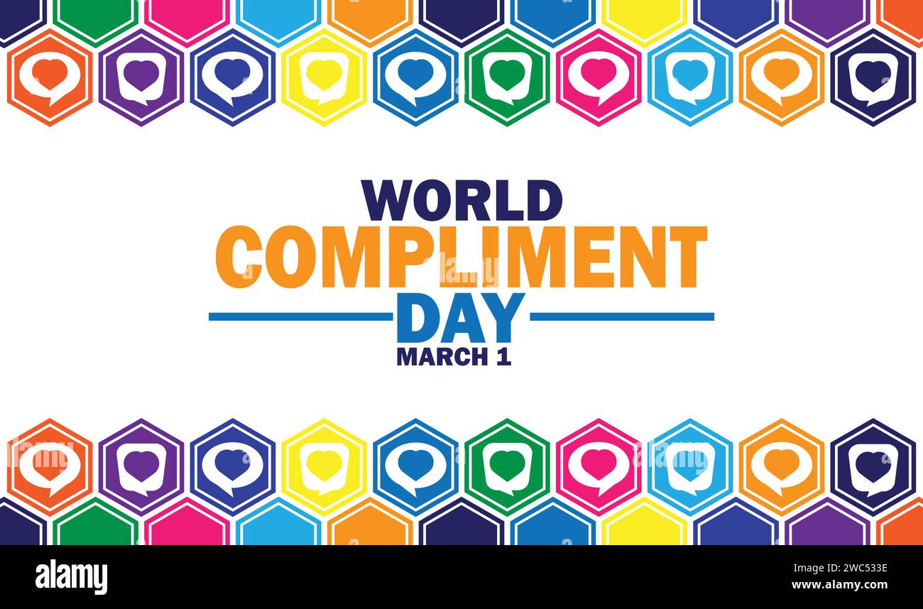 World Compliment Day Vector Illustration. March 1. Suitable for greeting card, poster and banner Stock Vector