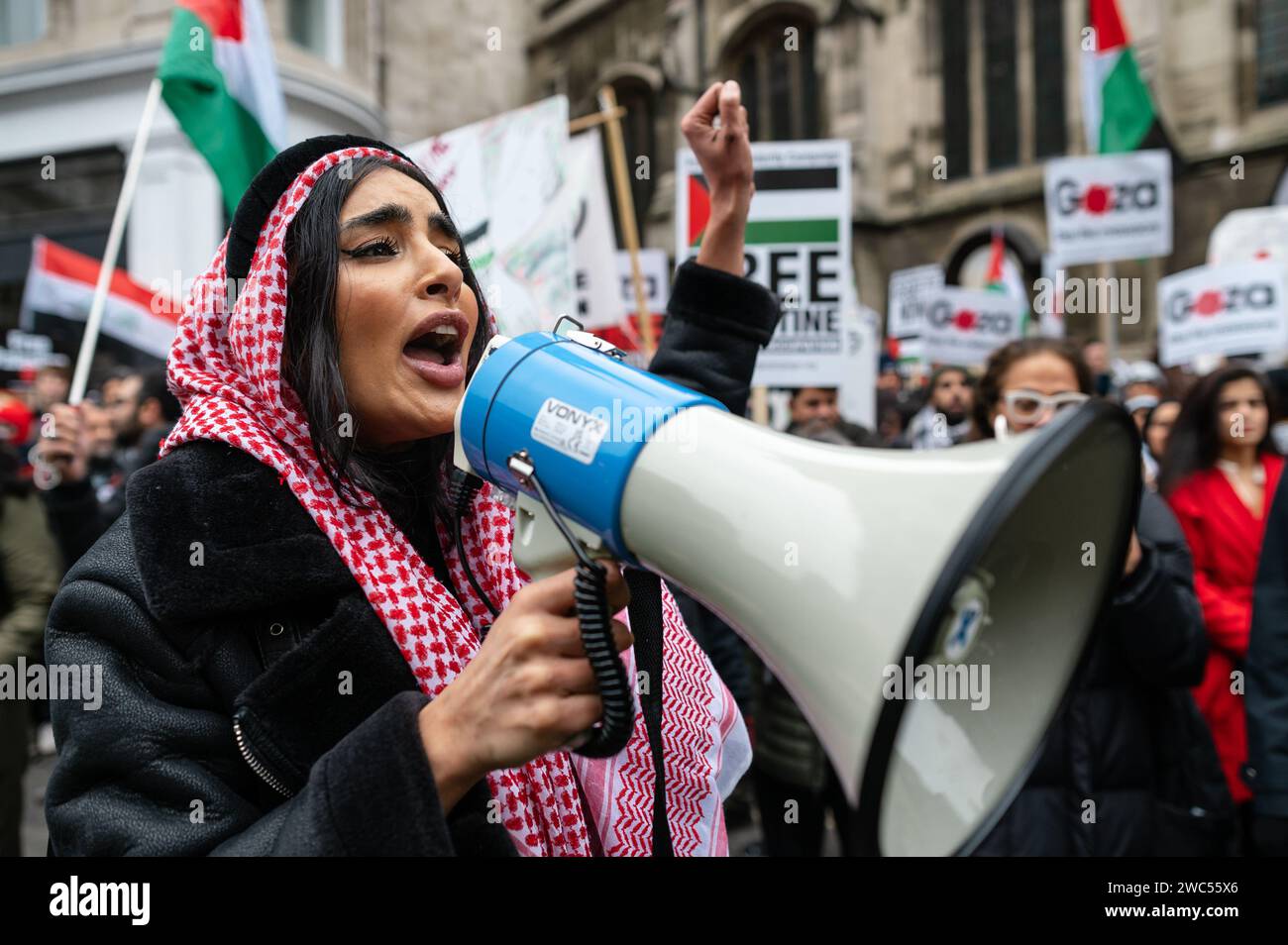 London UK 13 January 2024 Thousands March For The National March   London Uk 13 January 2024 Thousands March For The National March For Palestine In Central London In Support Of Palestine And Calling For A Ceasefire Between Israel And Hamas Credit Andrea Domeniconialamy Live News 2WC55X6 