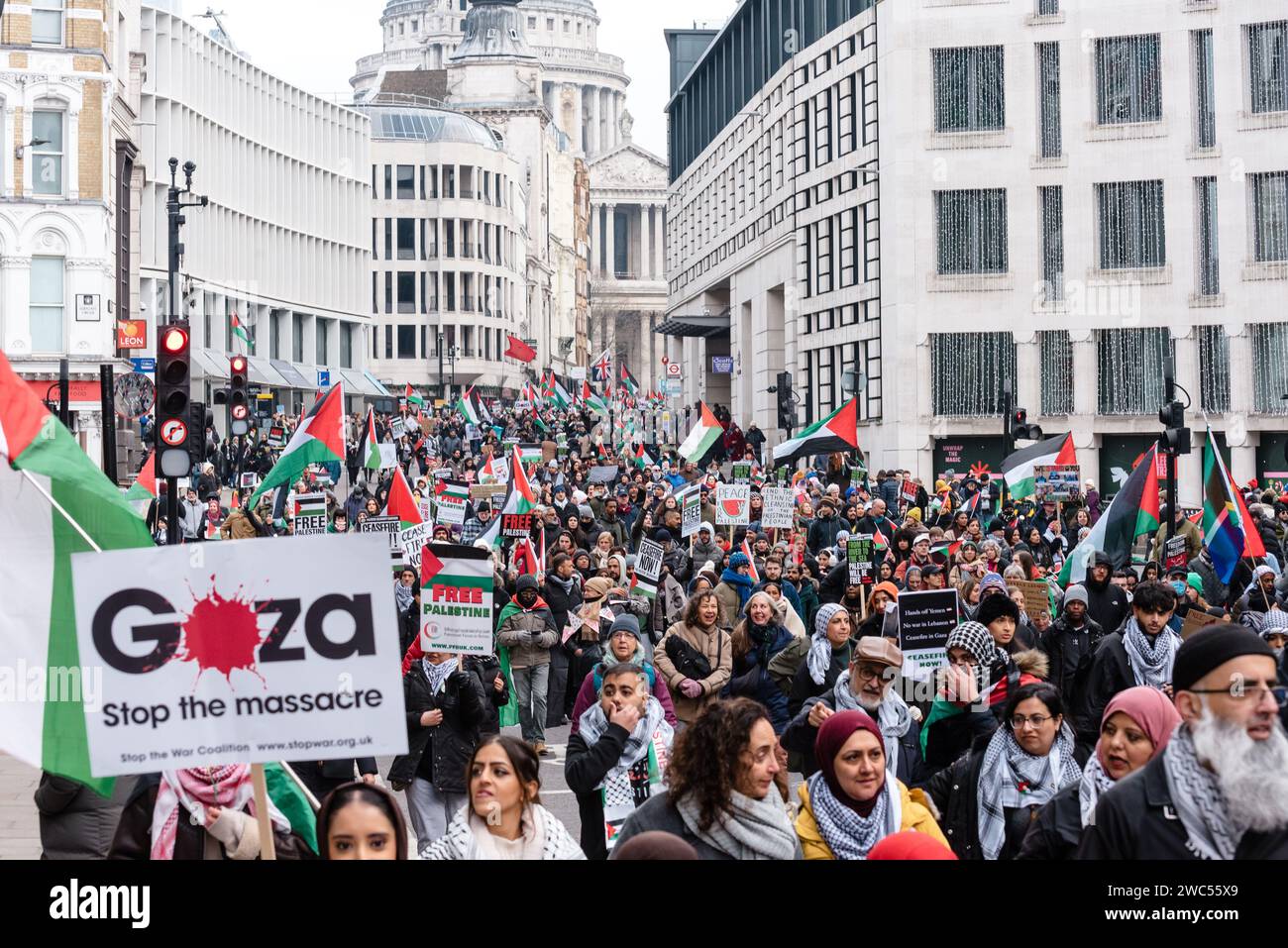 London UK 13 January 2024 Thousands March For The National March   London Uk 13 January 2024 Thousands March For The National March For Palestine In Central London In Support Of Palestine And Calling For A Ceasefire Between Israel And Hamas Credit Andrea Domeniconialamy Live News 2WC55X9 