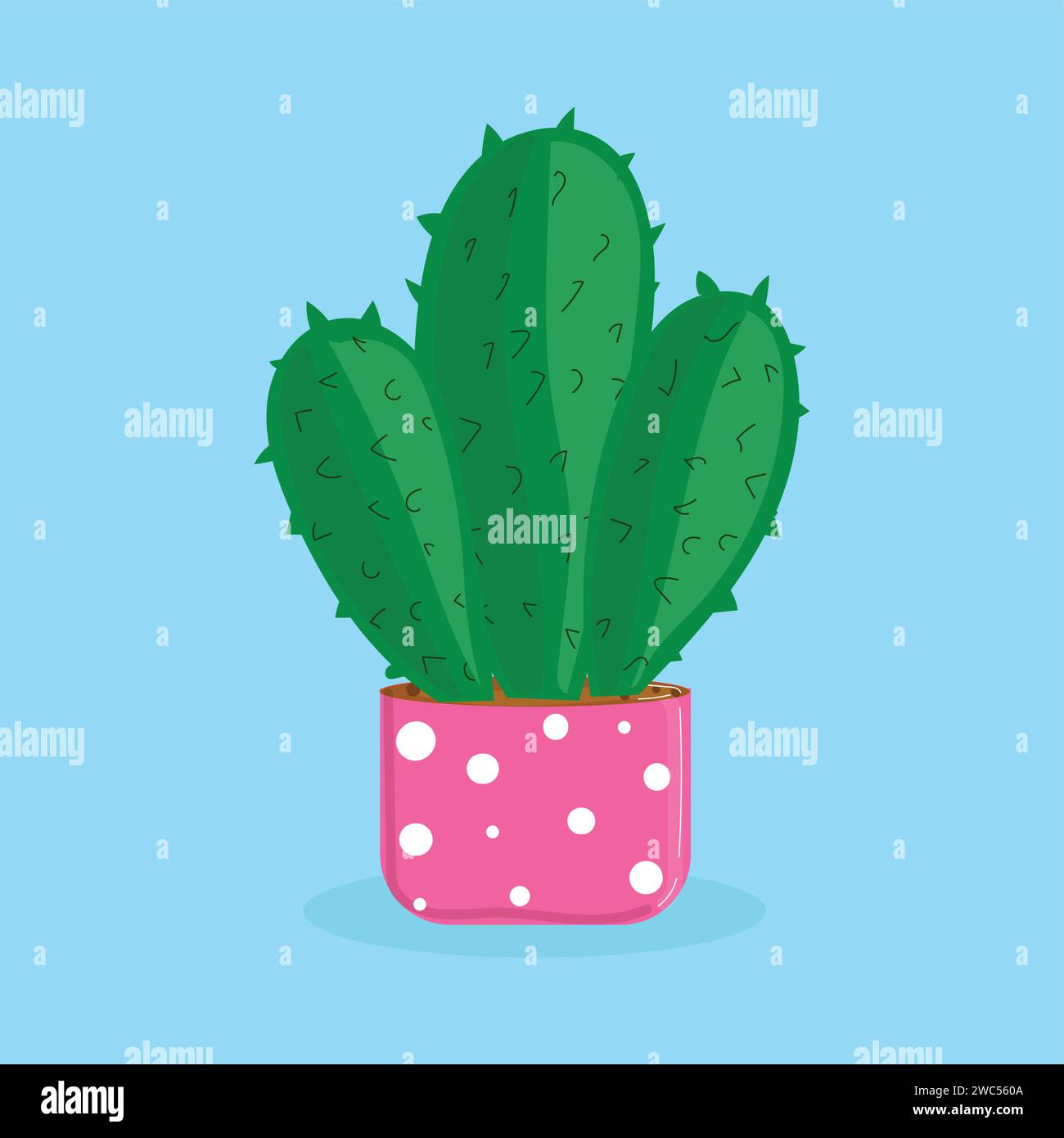 Cactus Plant Cute Illustration Stock Vector