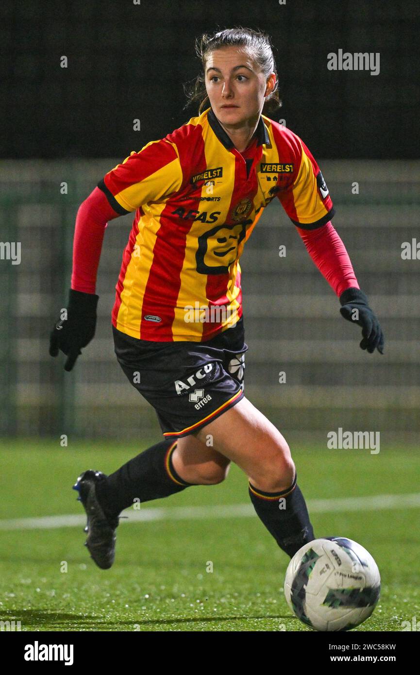 Oud Heverlee, Belgium. 13th Jan, 2024. Louise Rillaerts (15) of KV