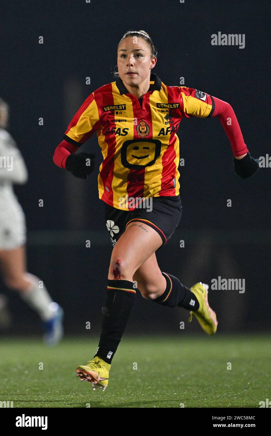 Oud Heverlee, Belgium. 13th Jan, 2024. Daisy Baudewijns (7) of KV