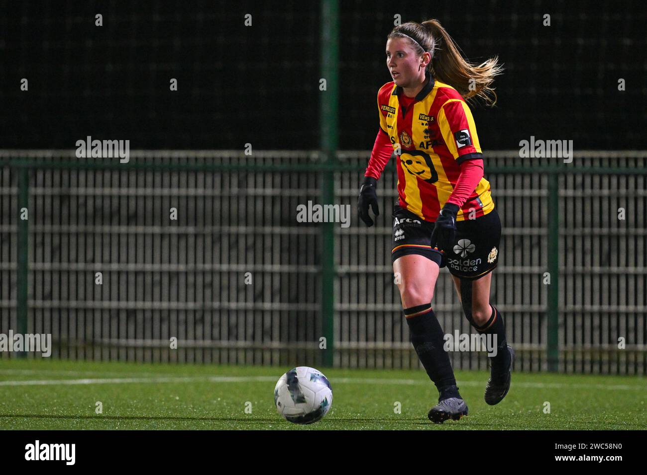 Oud Heverlee, Belgium. 13th Jan, 2024. Chloe Van Mingroet (17) of KV