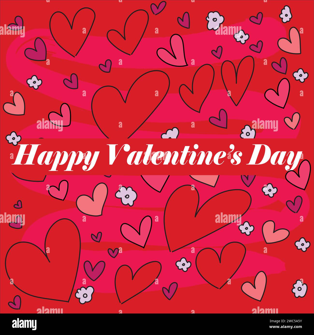 Valentines' day background with heart pattern Stock Vector