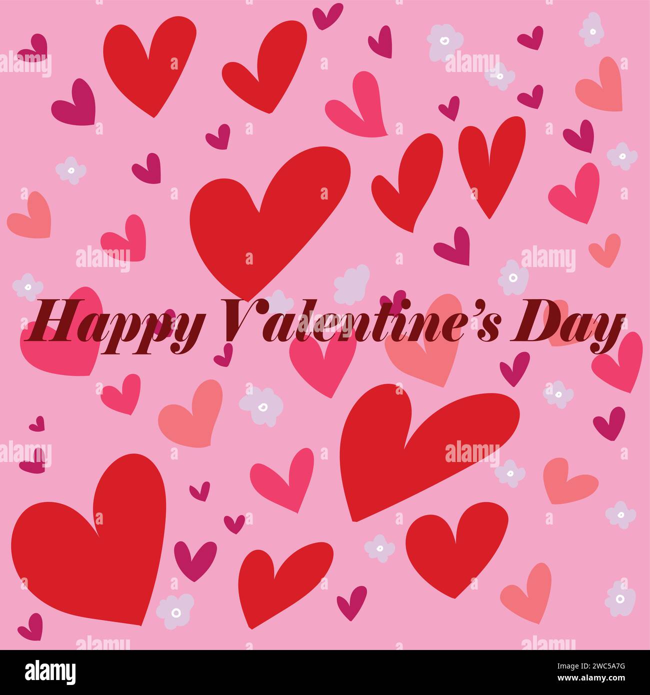 Valentines' day background with heart pattern Stock Vector