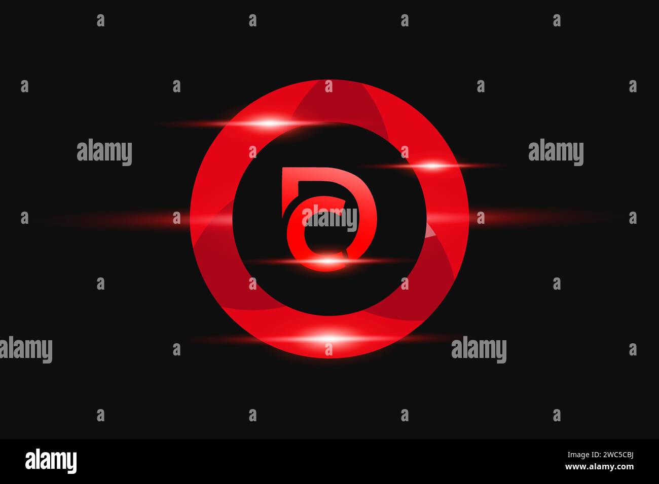 CD Red logo Design. Vector logo design for business. Stock Vector