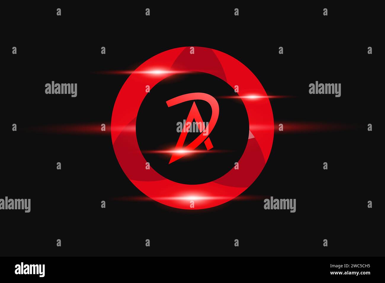 DD Red logo Design. Vector logo design for business. Stock Vector