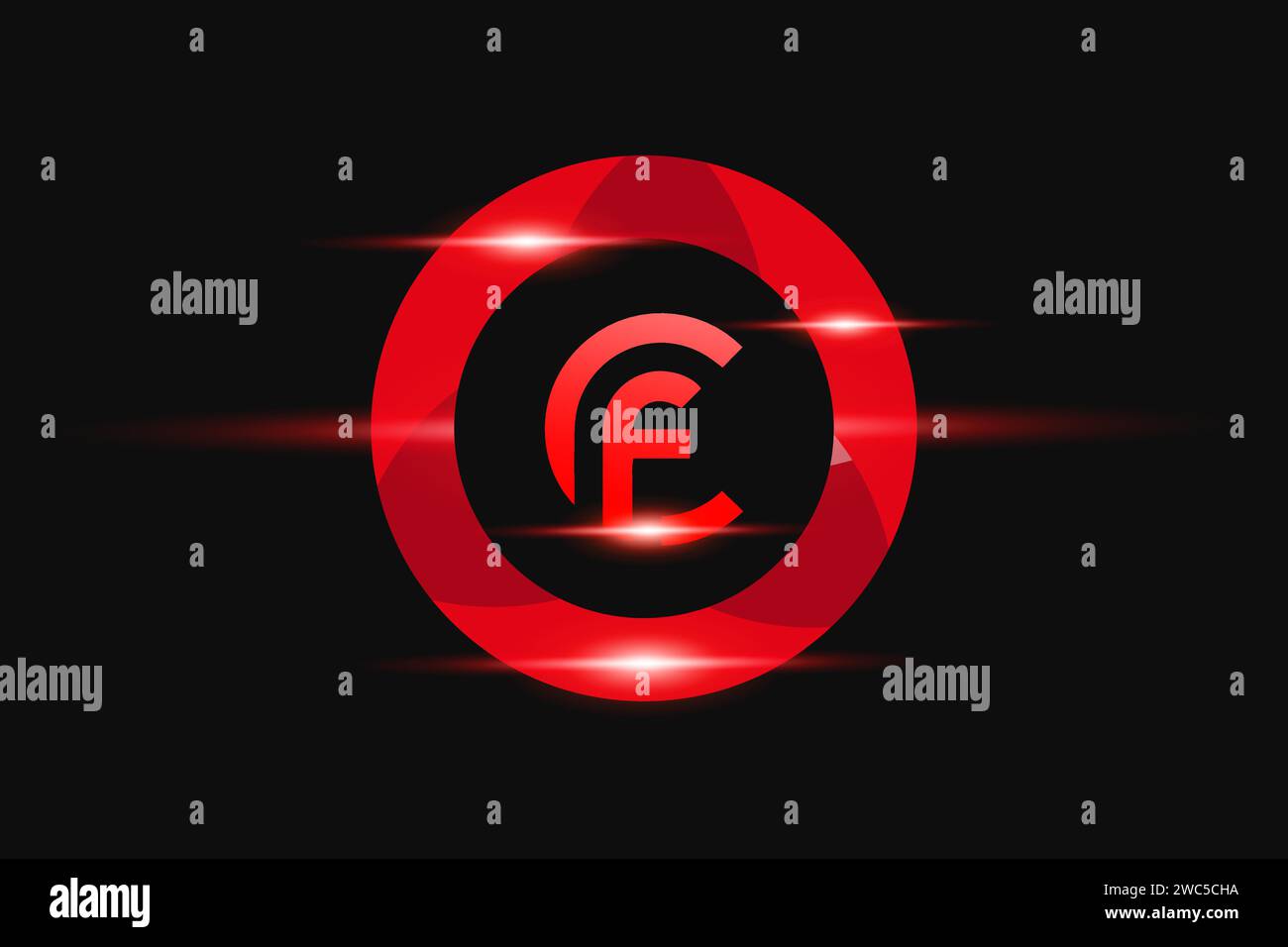 CF Red logo Design. Vector logo design for business Stock Vector Image ...