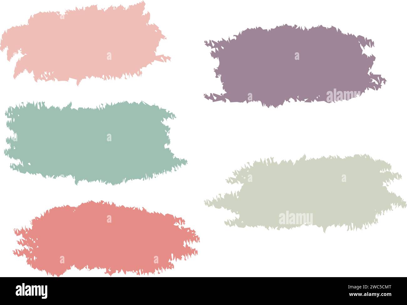 Vector set of handdrawn watercolor brush strokes Stock Vector Image ...